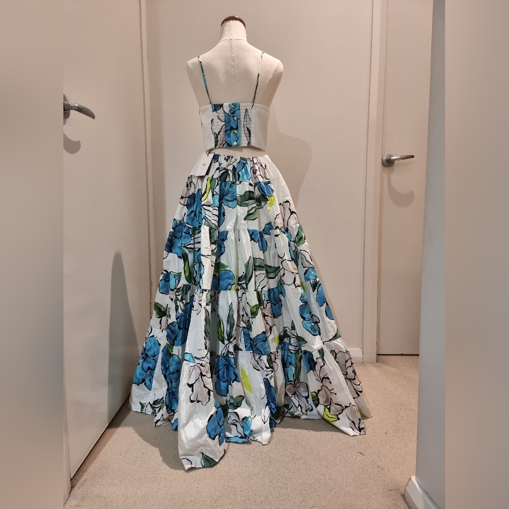 🚫SOLD AJE Botanical Tiered Maxi Dress Size 10 - Picture 3 of 9